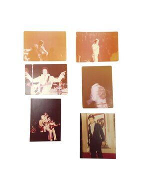 Elvis Presley 3.5 x 4.75 Concert 1970s Photos Original Lot Of 6 Candid Snapshots